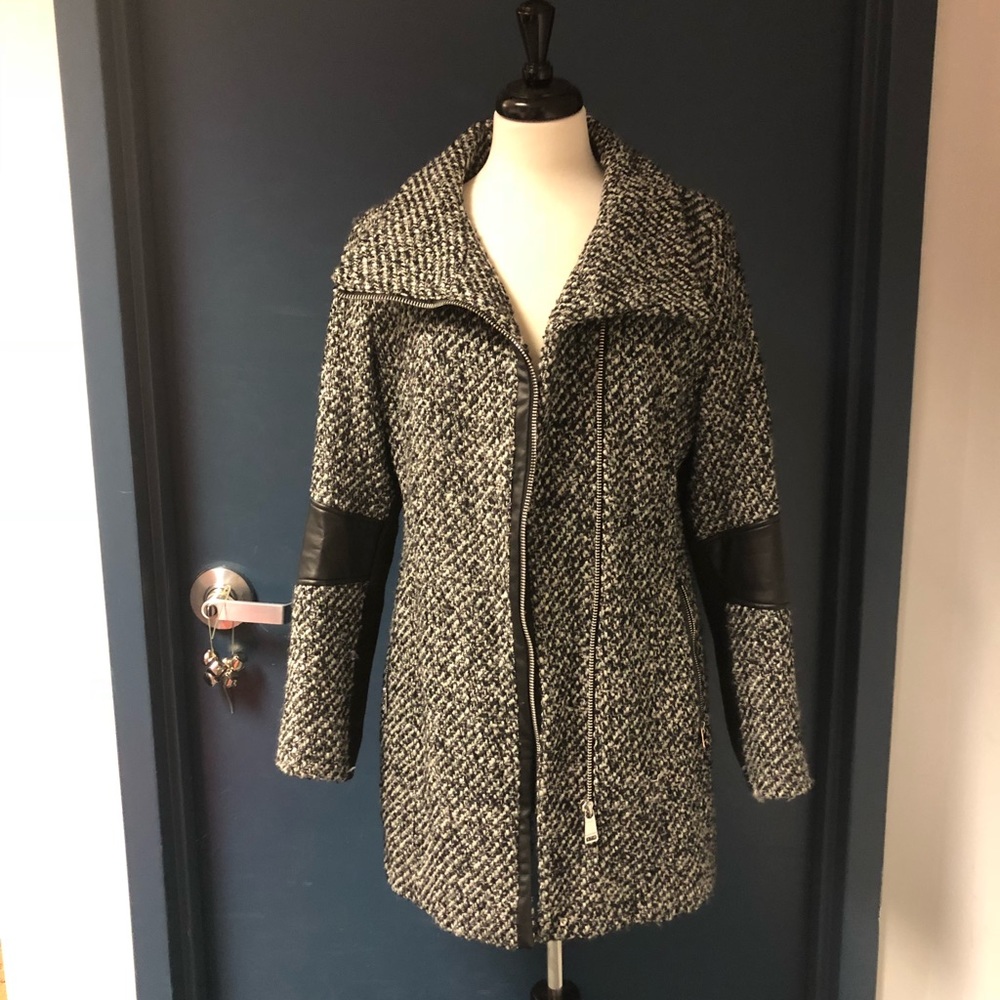 Calvin Klein (M) Winter Black & White Wool Jacket